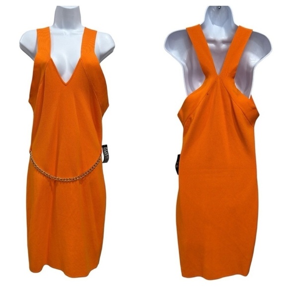 NY & Company V Neck Sleeveless Simple Midi Bandage Dress size S - Picture 1 of 11